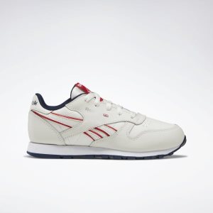 Reebok Classic Leather Turnschuhe Kinder - Navy/Rot - DE 896-JGI